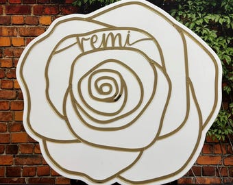 Mirrored Rose Sign In Board | Bat Mitzvah Guestbook Alternative | Sweet 16 Guest Book | Custom Acrylic Sign | Party Décor | Personalized