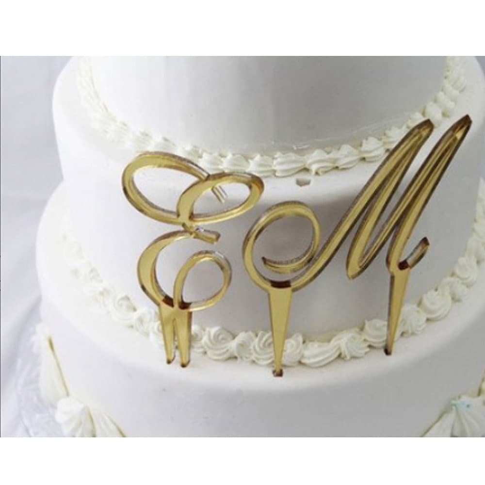Custom Made Mirrored Acrylic Cake Topper - Create Your Own Logo or ...