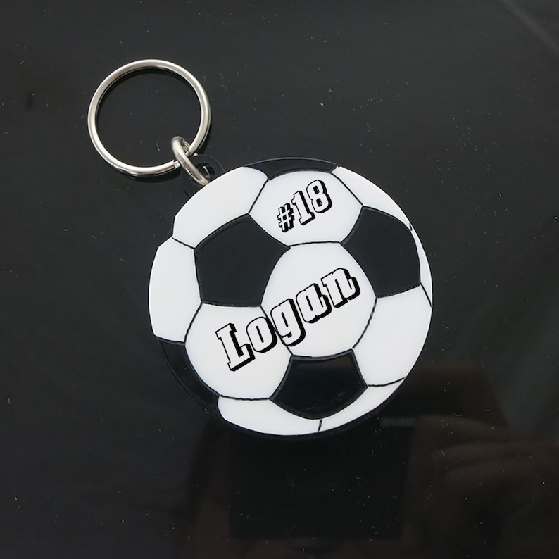 Personalized Soccer Ball Key Chain Engraved With Name and Etsy