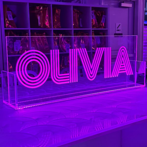 Custom Made LED Acrylic Light Up Centerpieces - Create Your Own Logo or Design - Sweet 16, Birthday, Bar/Bat Mitzvah, Weddings, Graduation