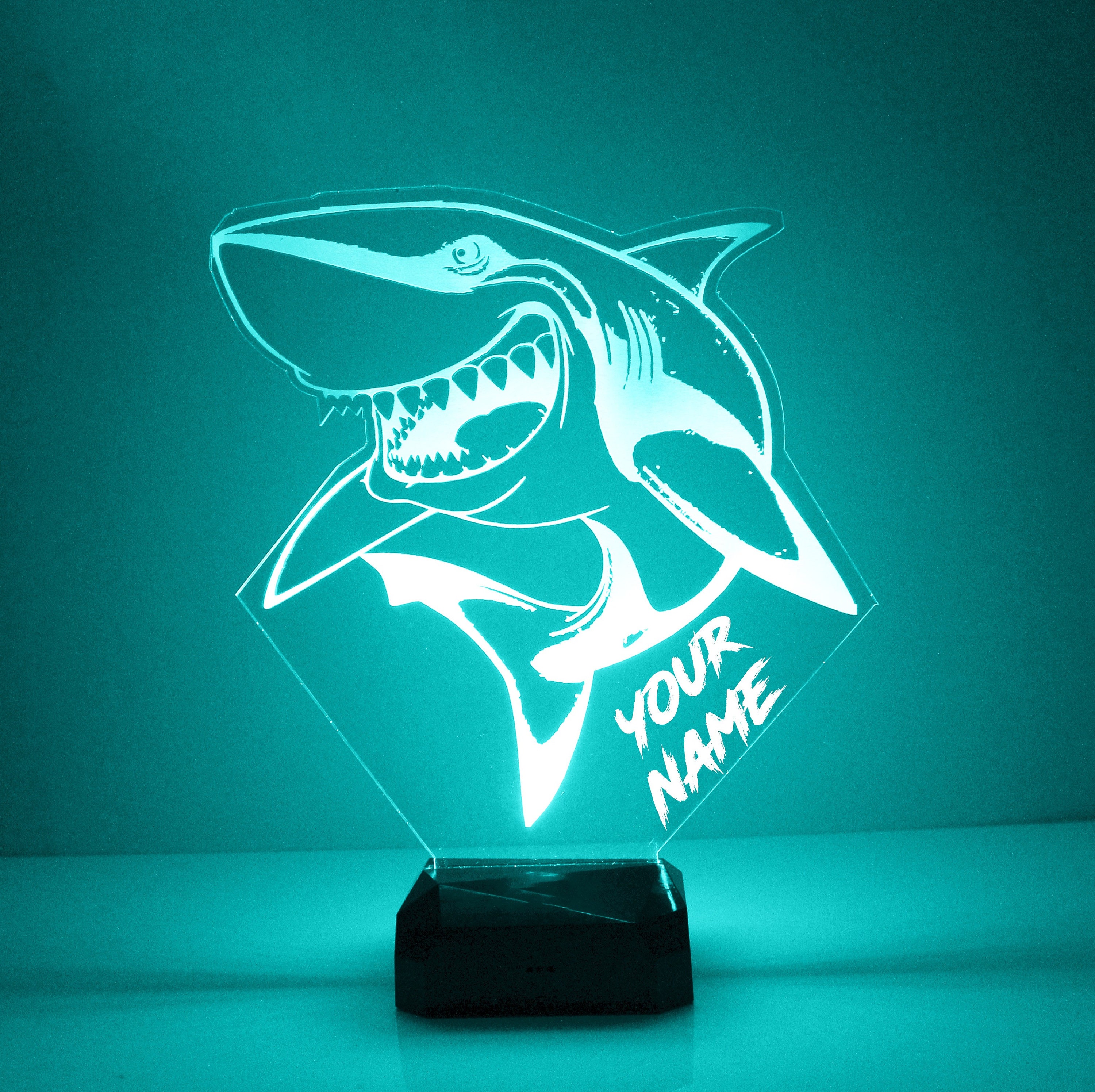 Shark Night Light Personalized Free LED Night Lamp With Etsy