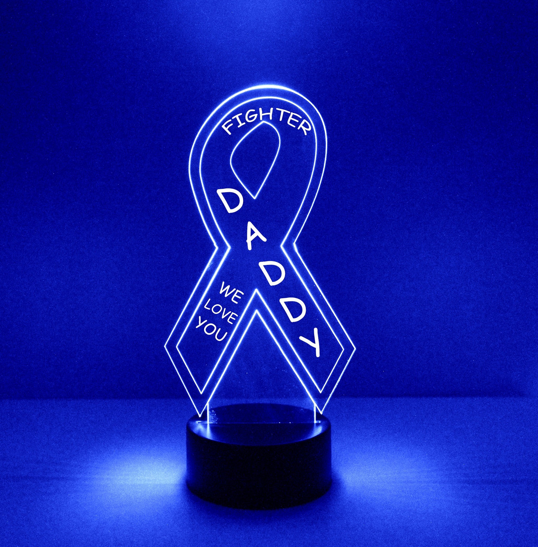 Cancer Ribbon Desk Light Personalized Free LED Night Lamp | Etsy