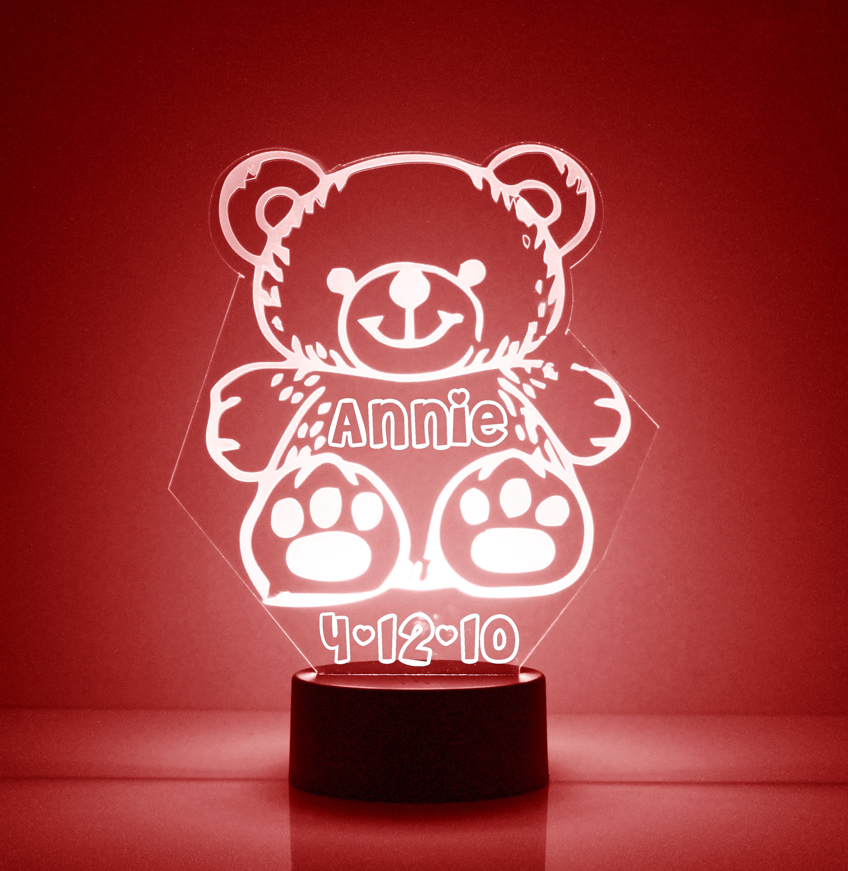 Buy Teddy Bear Night Light Personalized Free LED Night Lamp