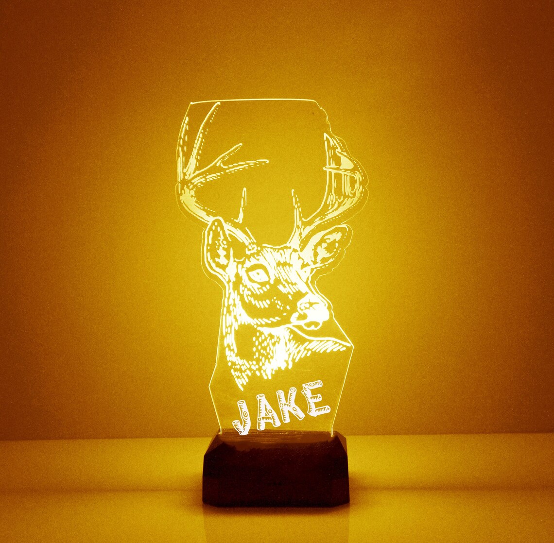 Deer Night Light Personalized Free LED Night Lamp With Etsy.de