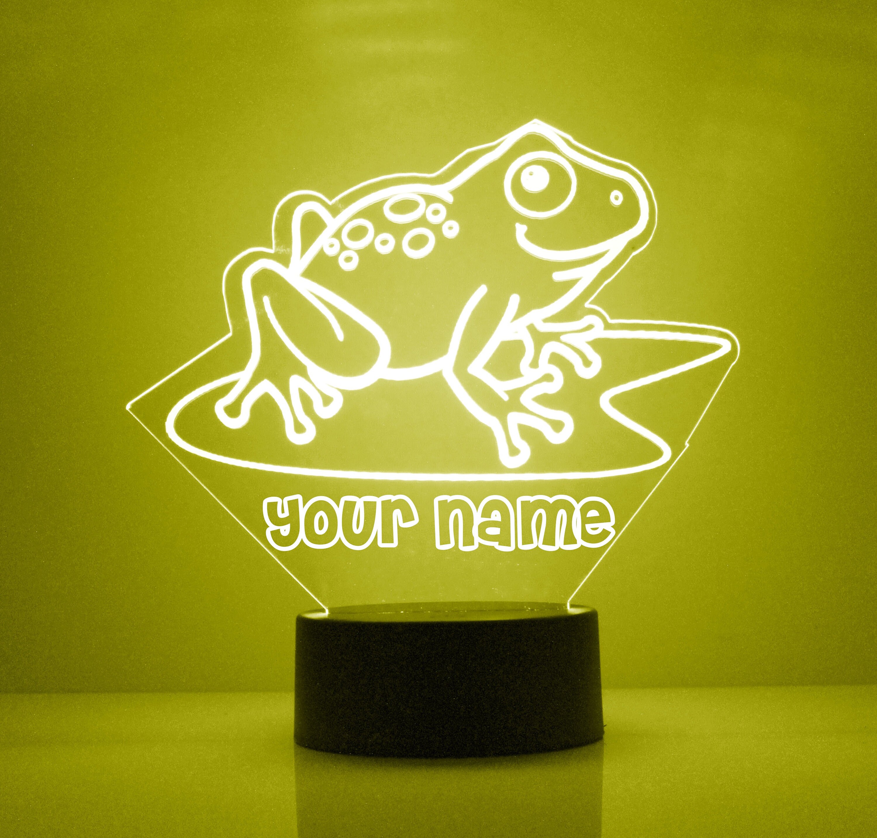 Frog Night Light Personalized Free LED Night Lamp With Etsy