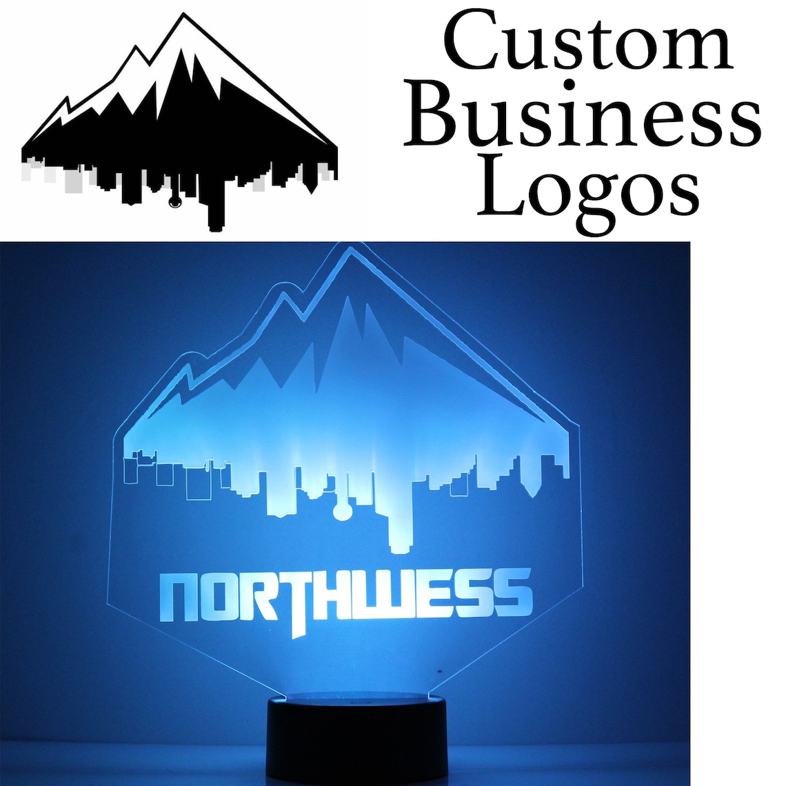 Custom Made LED Light Business Logo Custom Design Etsy