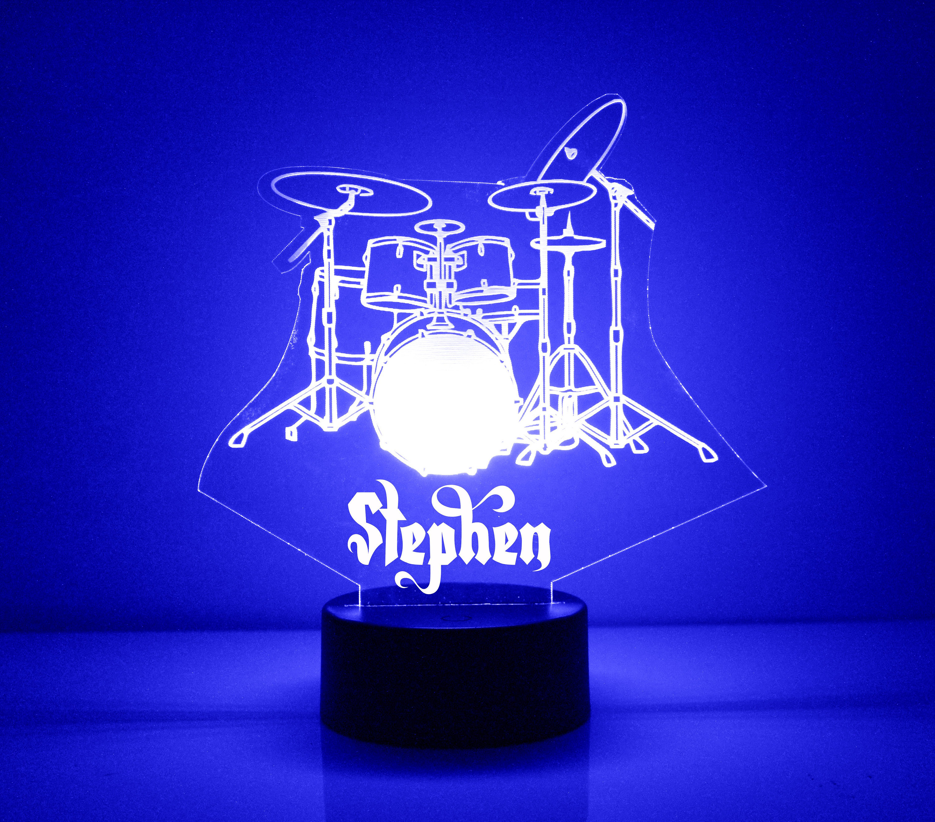 Drum Set Night Light Personalized Free LED Night Lamp With Etsy