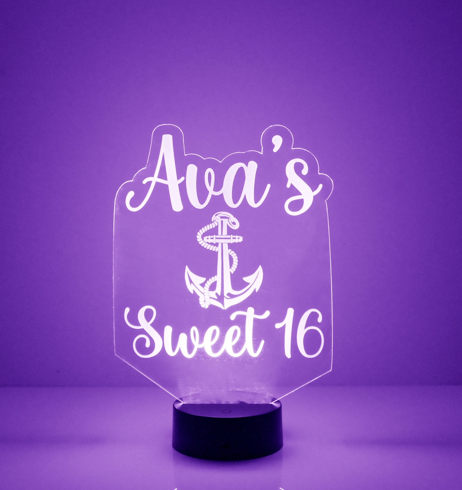 Custom Made LED Acrylic Light up Centerpieces Create Your Etsy