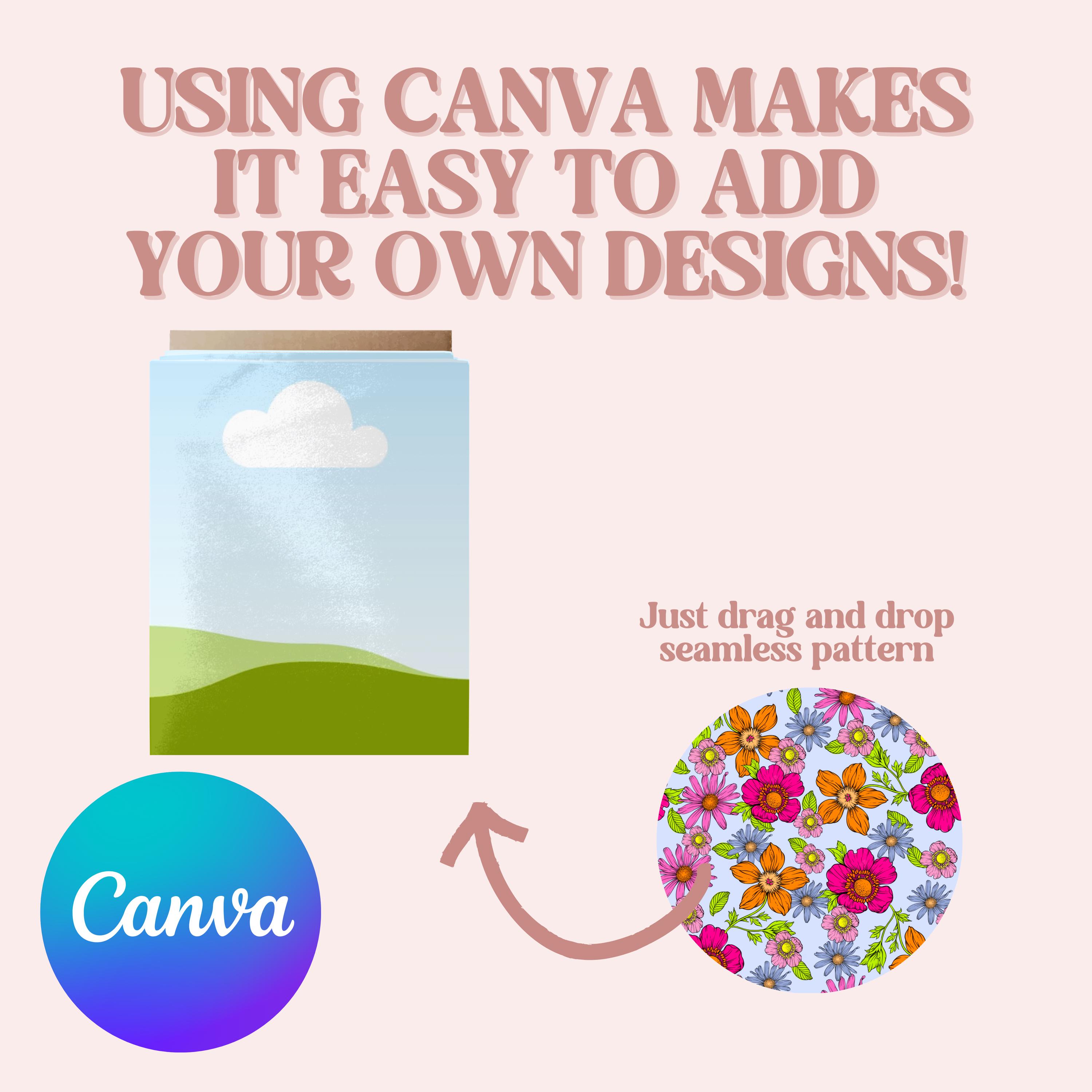 Fabric Bolt Realistic Mock-up Template for Canva and Procreate ...