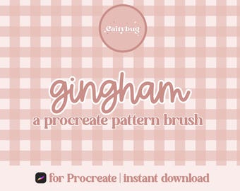 Textuurborstel met gingangpatroon voor procreate (commercieel gebruik)