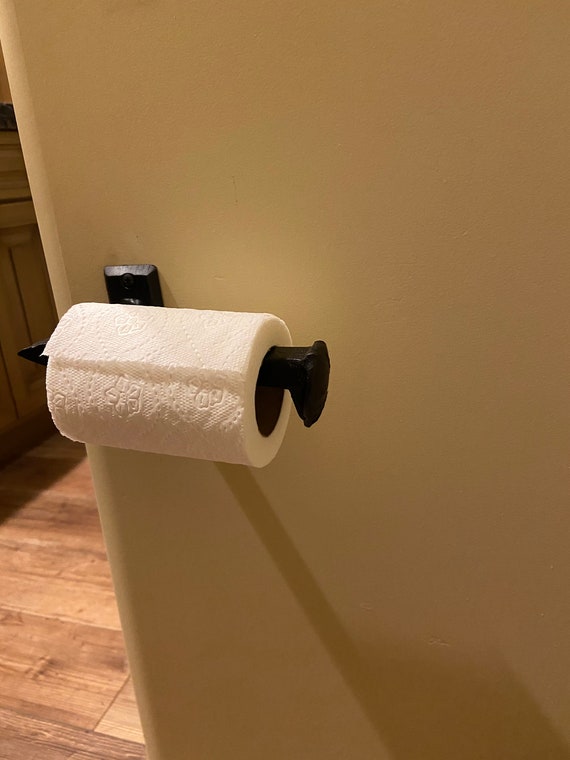 Toilettenpapierhalter Aus Eisenbahnspike – Rustikale Wandhalterung Für Badezimmer
