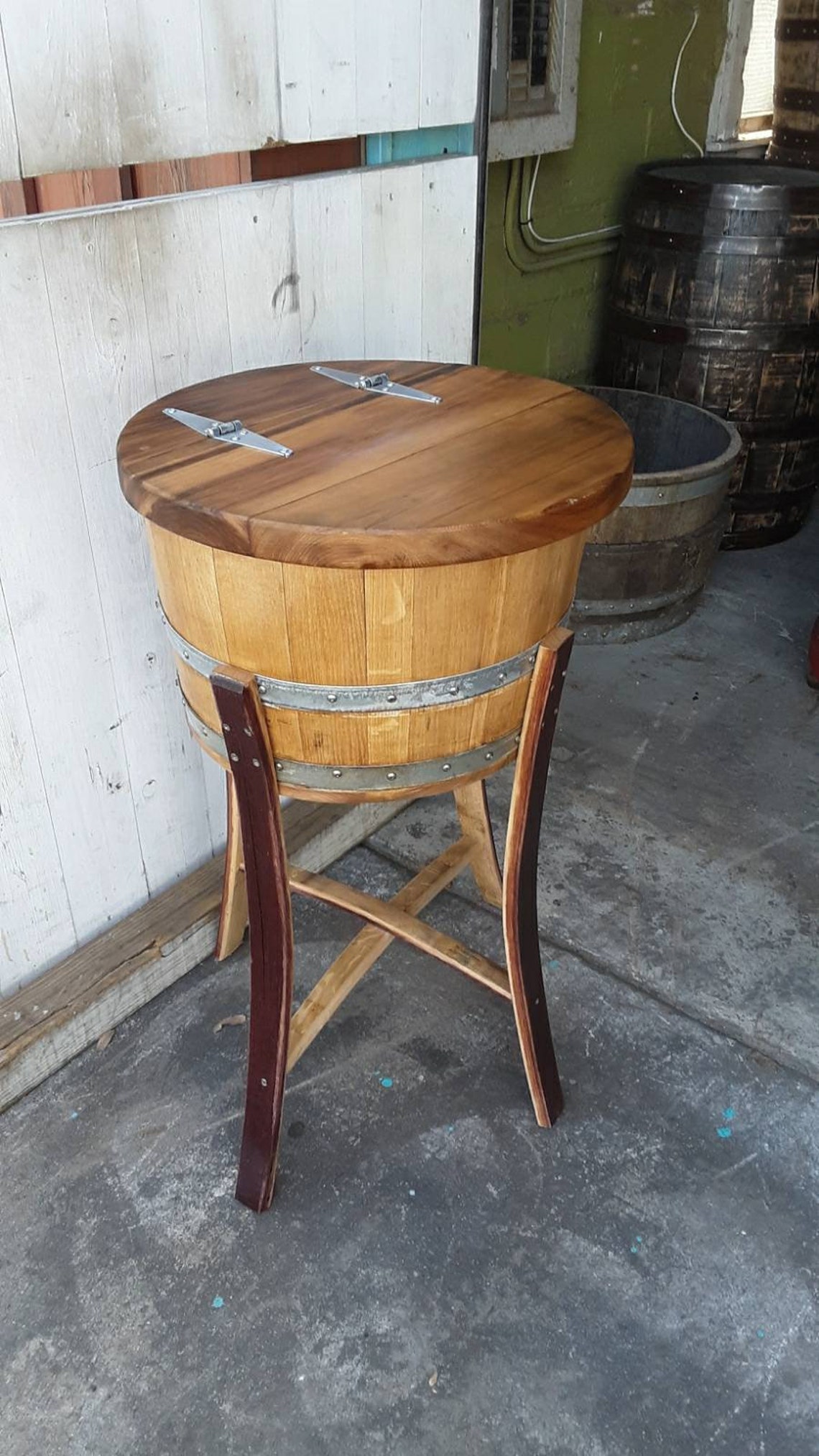 15 gal whiskey barrel ice chest Etsy