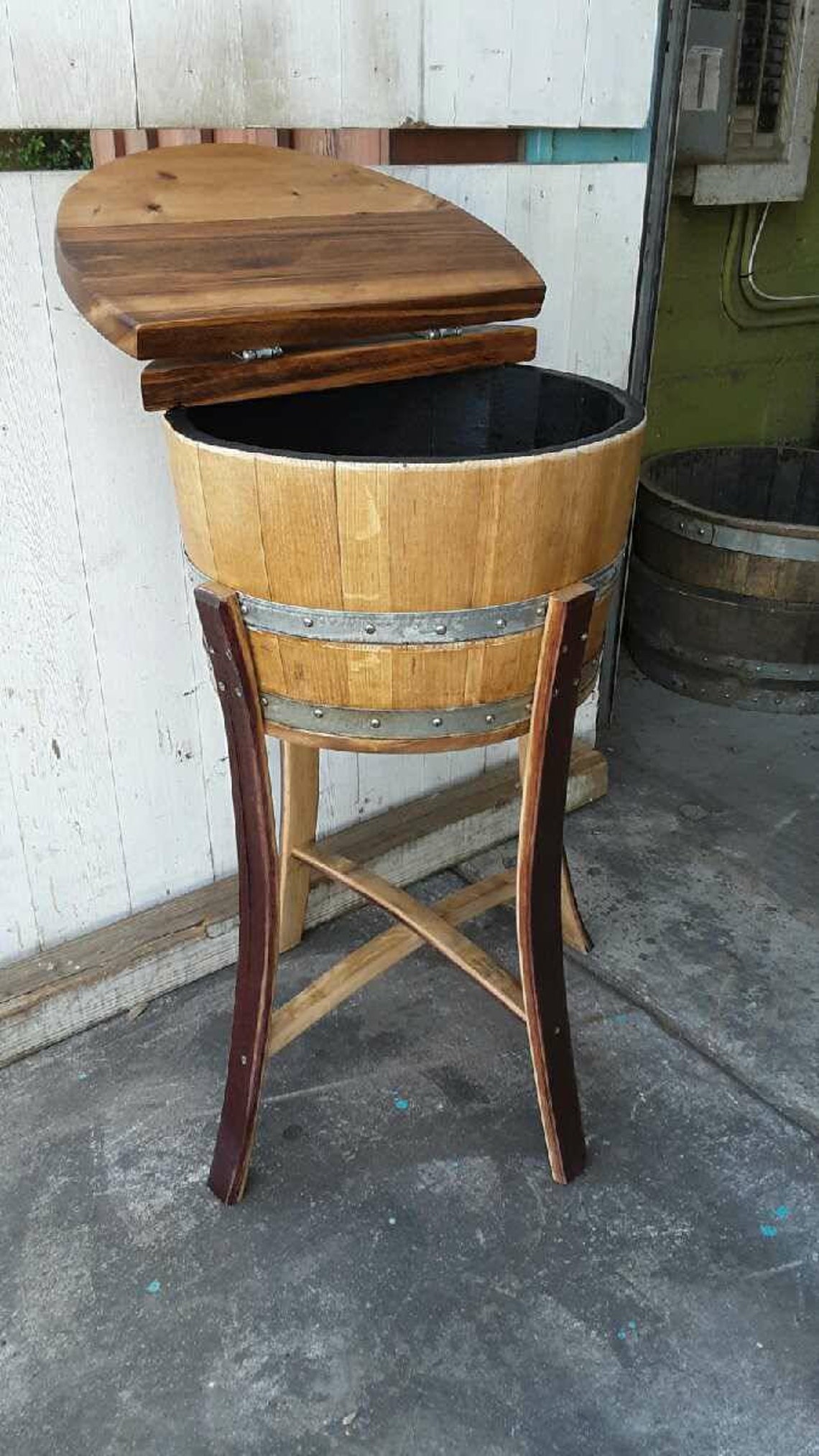 15 gal whiskey barrel ice chest Etsy