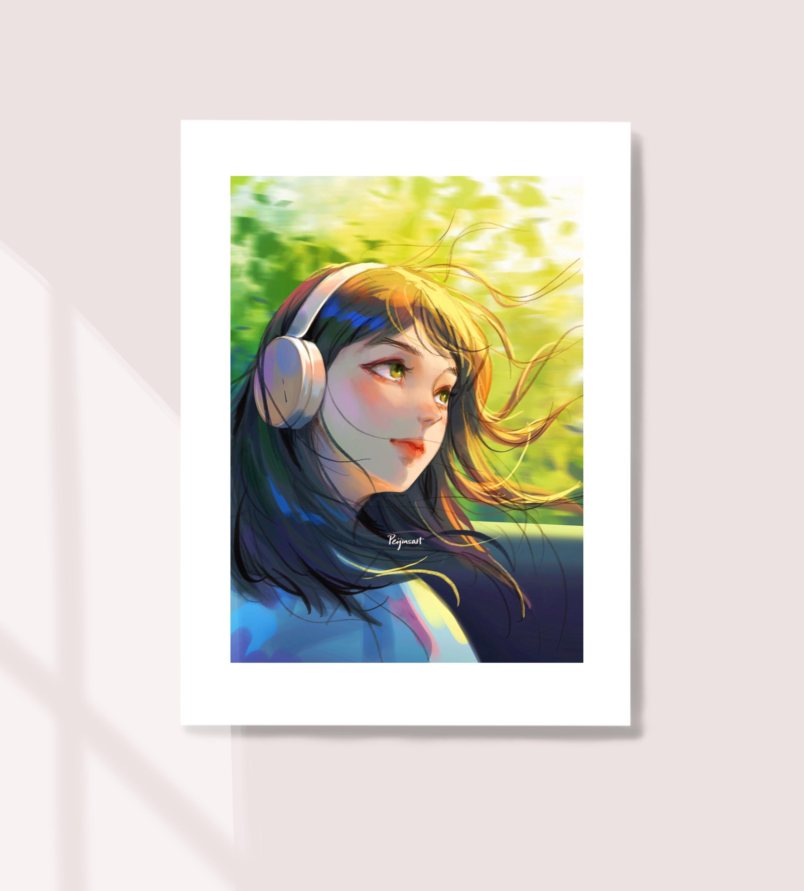 Late Summer - Art Print - Girl Art - Colors - Cozy