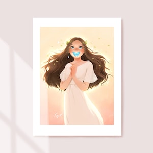 Spring Girl - Stampa artistica - Illustrazione digitale - Decorazione da parete - Fantansy - Arte dei personaggi - Peijin