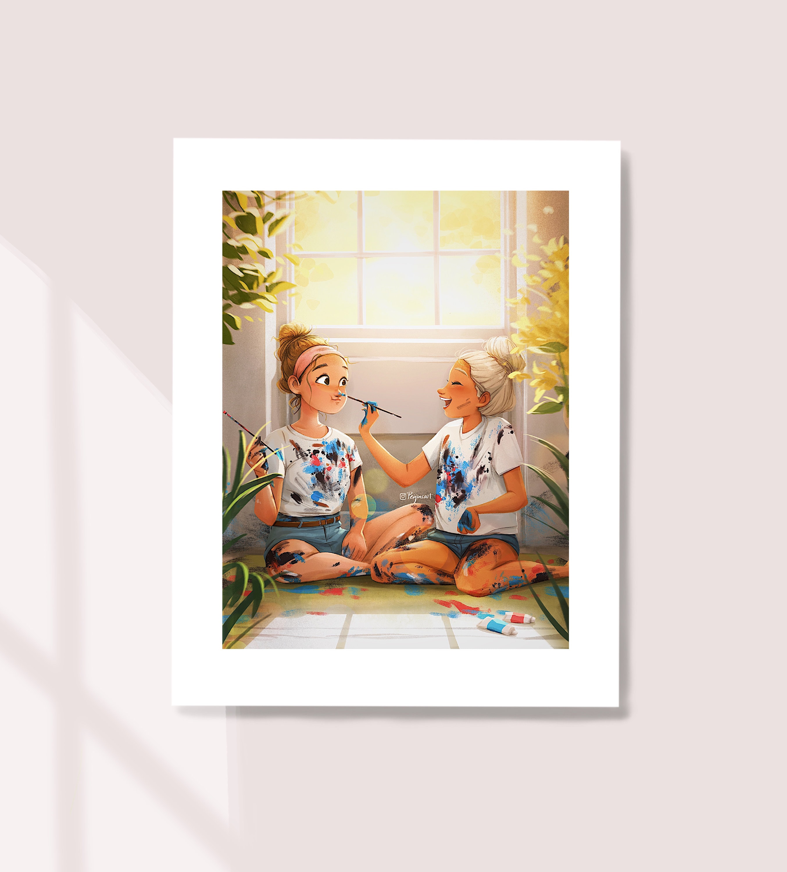 赤 い ドレス ＂ アート 女性 鉛筆画 絵画 イラスト かわいい