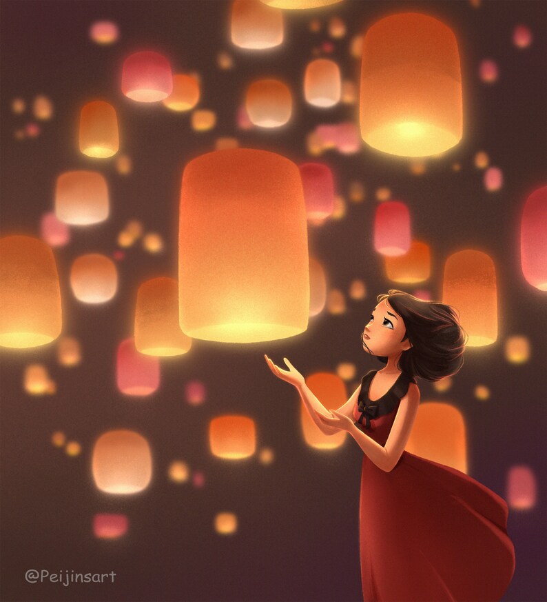 Best Wishes Art Print Wall Art Illustration Art Etsy