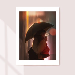 A Cozy Sip - Stampa d'arte - Arte digitale - Illustrazione - Decorazione da parete - Peijin