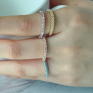 Colored eternity bands hot sale