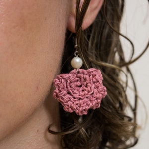 Lace & Pearl Earring // Skull Crochet Earring // Ready to Ship Gifts