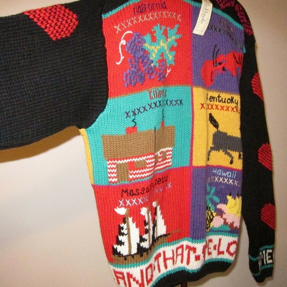 BellePointe State Sampler Cardigan Sweater Size M… - image 6