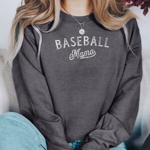 Baseball Mama Sweatshirt, Women&#39;s Casual Sporty Pullover, Chic Sports Mom Top, Mother&#39;s Day Gift, Mother&#39;s Day, Hoodie, Long Sleeve Tee
