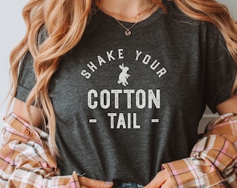 Koszulka unisex z grafiką „Shake Your Cotton Tail Easter Bunny”