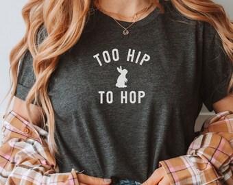 Koszulka wielkanocna Too Hip To Hop: Zabawny T-shirt z króliczkiem