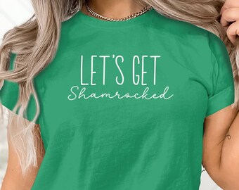 St. Patrick's Day T-shirt Let's Get Shamrocked Grappig Citaat Ierse Viering Tee Unisex