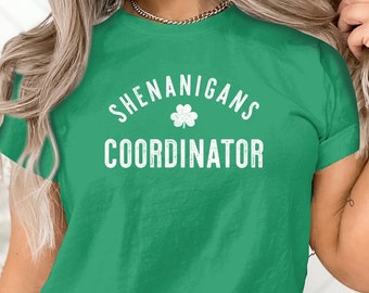 Funny Shenanigans Coordinator T-shirt: St. Patrick's Day groen T-shirt