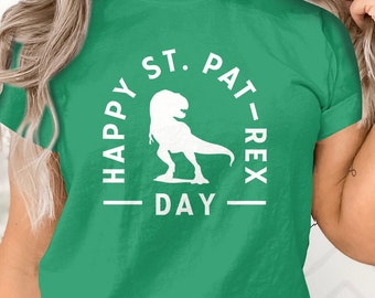 T-shirt St. Pat-Rex Day: grappig dinosaurus Irish Celebration-T-shirt