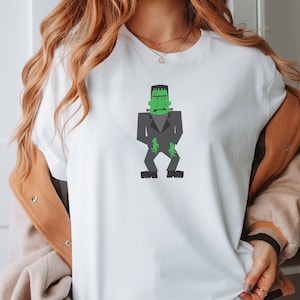 Classic Style Frankenstein Graphic T-Shirt - Unique Retro Halloween Tee - Ideal Gift for Classic Horror & Monster Fans | Unisex t-shirt