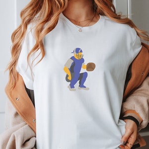 Baseball Catcher Graphic Tee - Retro Sports T-Shirt Design for Baseball Fans and Players | Unisex t-shirt
