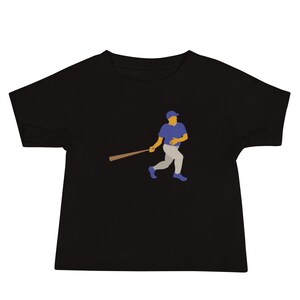 Baseball Hitter Graphic Baby Tee - Retro Sports Hitting Baby T-Shirt Design for Baseball Fans and Players | Baby Jersey Short Sleeve Tee