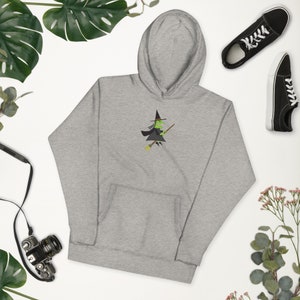 Retro Witch Cartoon Graphic Hoodie - Unique Vintage Halloween Hooded Sweatshirt - Perfect Gothic Gift | Unisex Hoodie