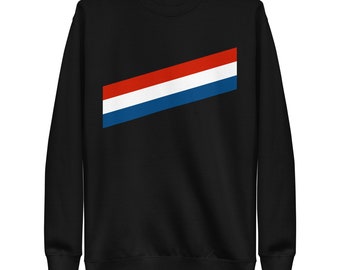 Rayas rojas, blancas y azules inspiradas en la bandera patriótica americana - Perfecto para celebraciones del 4 de julio / Sudadera premium unisex