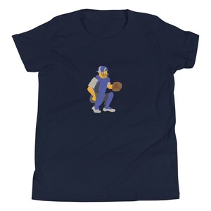 Baseball Catcher Graphic Youth Tee - Retro Sports Youth T-Shirt Design for Baseball Fans and Players | Youth Short Sleeve T-Shirt