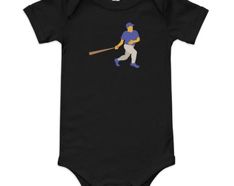 Baseball Hitter Graphic Onesie - Retro Sports Hitting One Piece Design voor honkbalfans en spelers | Baby met korte mouwen uit één stuk