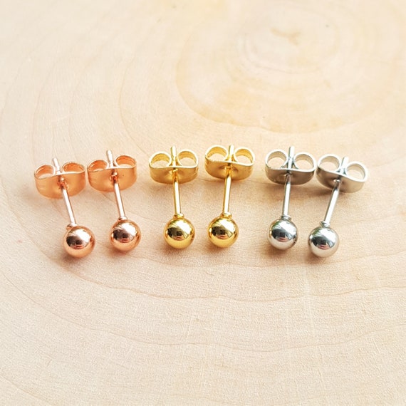 Colored ball stud earrings store