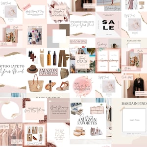 Affiliate Post Templates IG Template Social Media Engaging Content Booster Neutral Warm Tones Beauty Canva Templates Brand Feed
