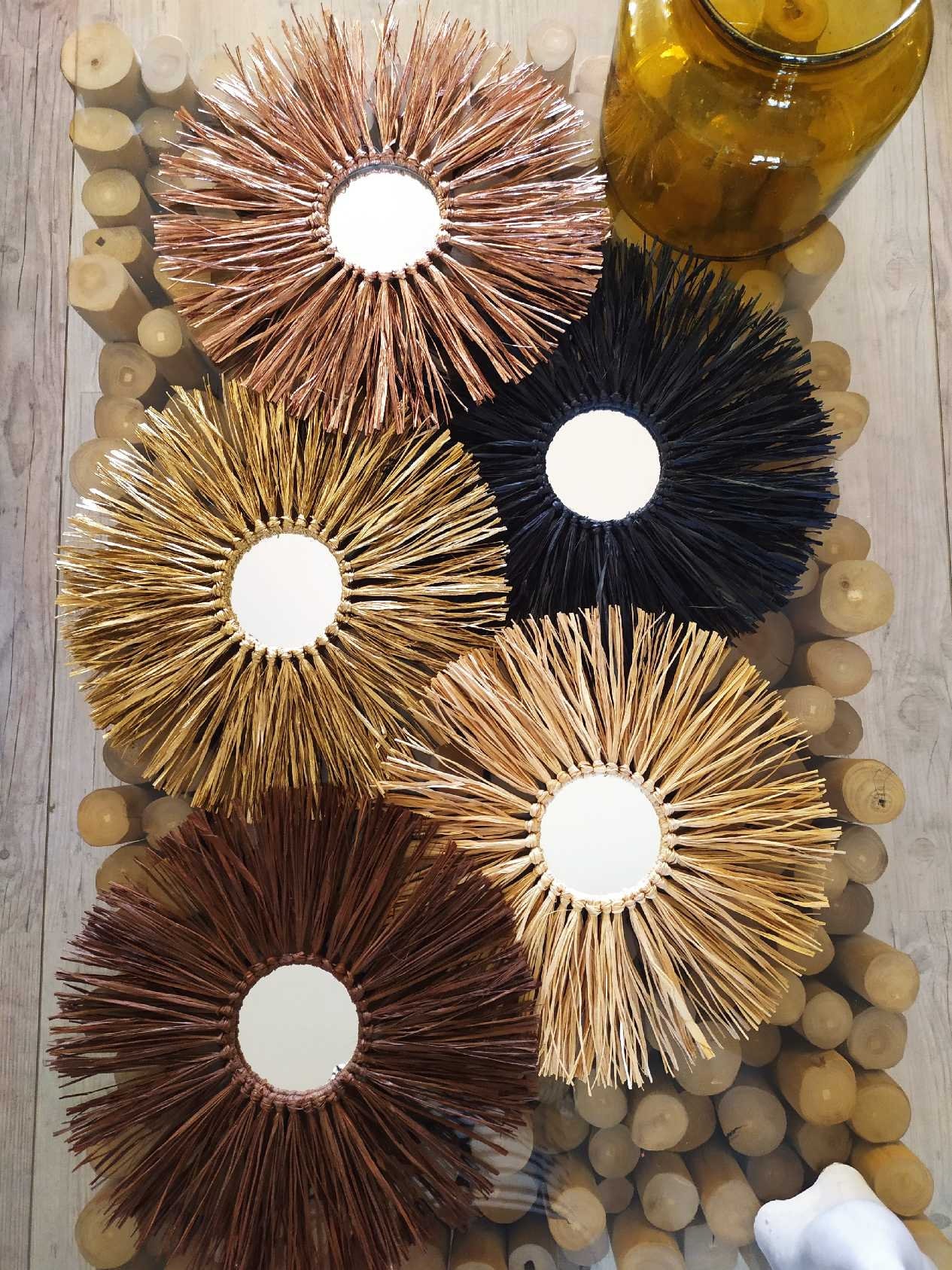 Lot de Miroirs Raphia
