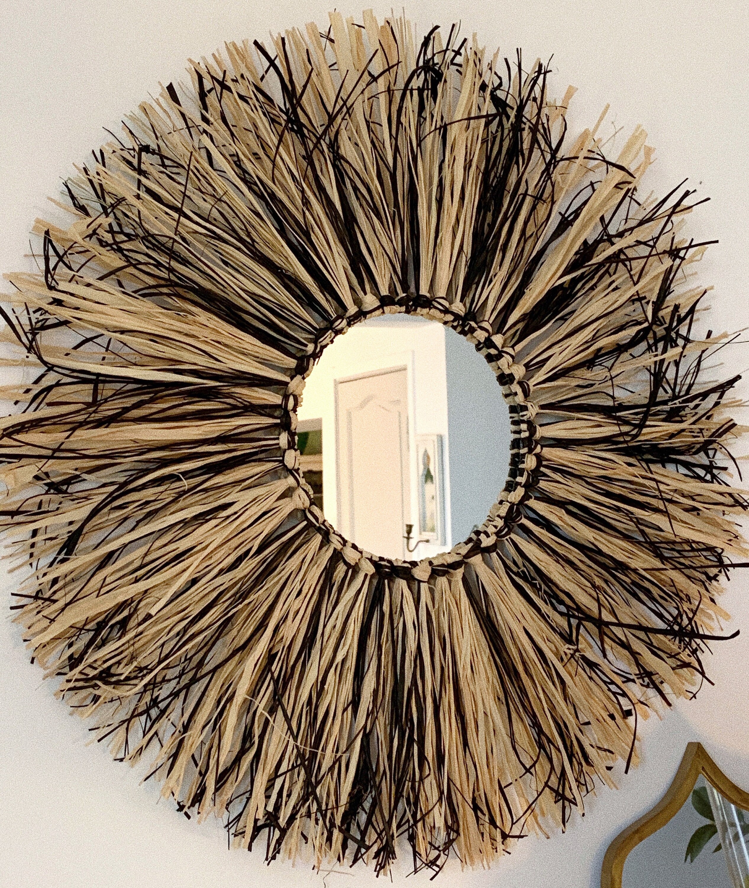 Miroir Soleil En Raphia