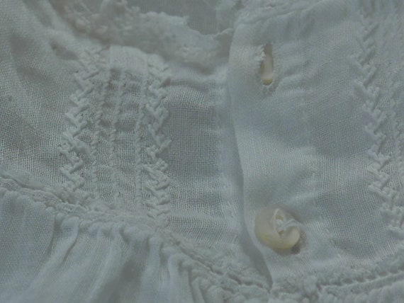 Three Antique baby infant christening gowns - image 5