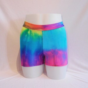 Booty Shorts - READY MADE - Tie Dye - size UK14 / US12 / EU42  - Roller derby - Pole dance - Rave shorts
