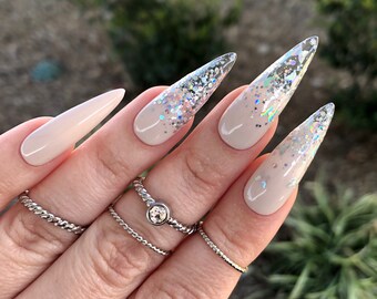 pics Encapsulated Nails Long encapsulated nails etsy