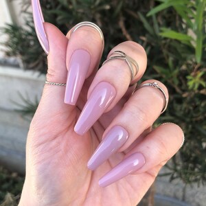 Muted Lilac Press On Nails | Matte or Gloss | Choose Your Shape | Reusable | Coffin Nails | Stiletto Nails | Fake Nails | Glue on Nails