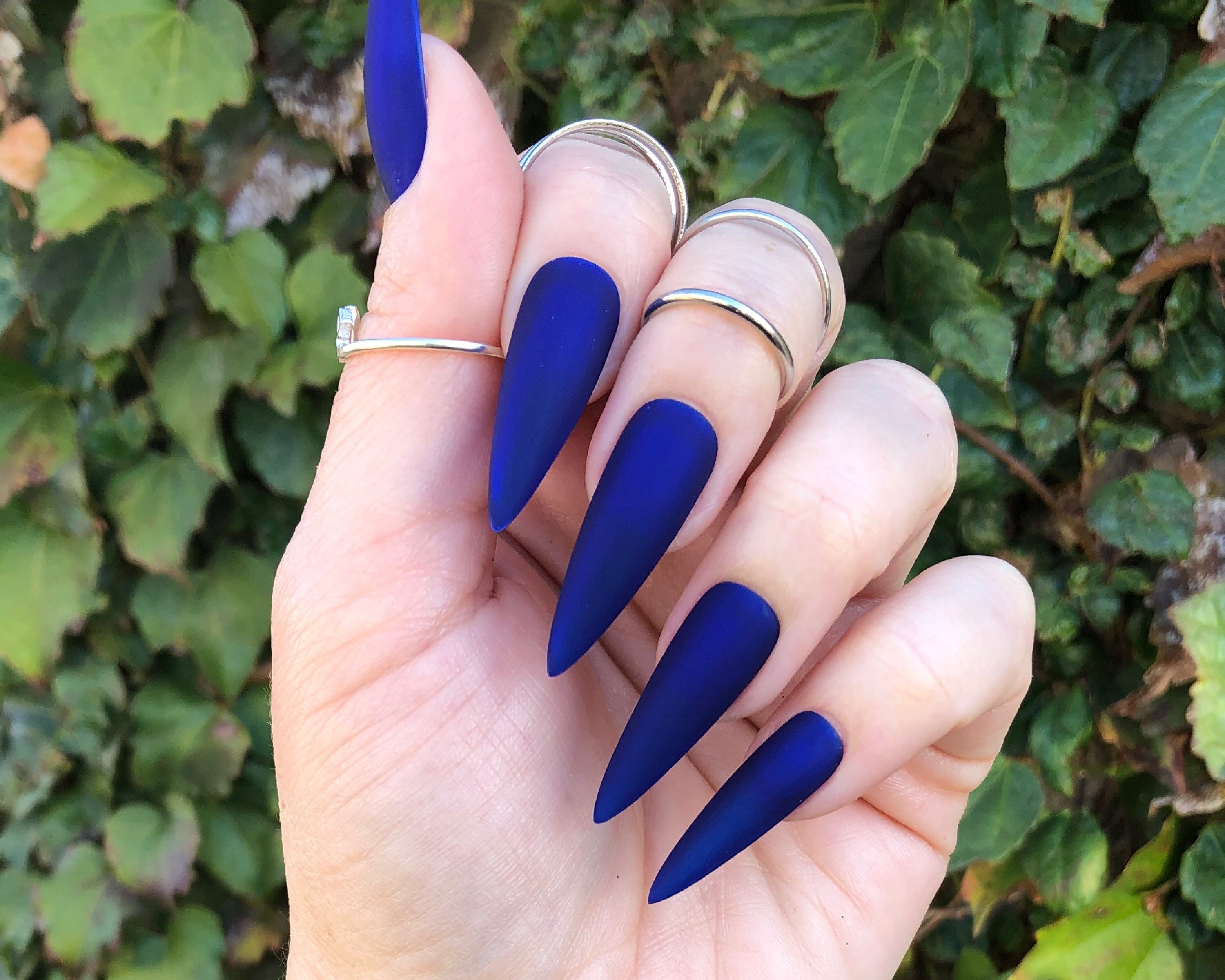 Sheer Ultramarine Blue Press on Nails Matte or Gloss - Etsy Hong Kong