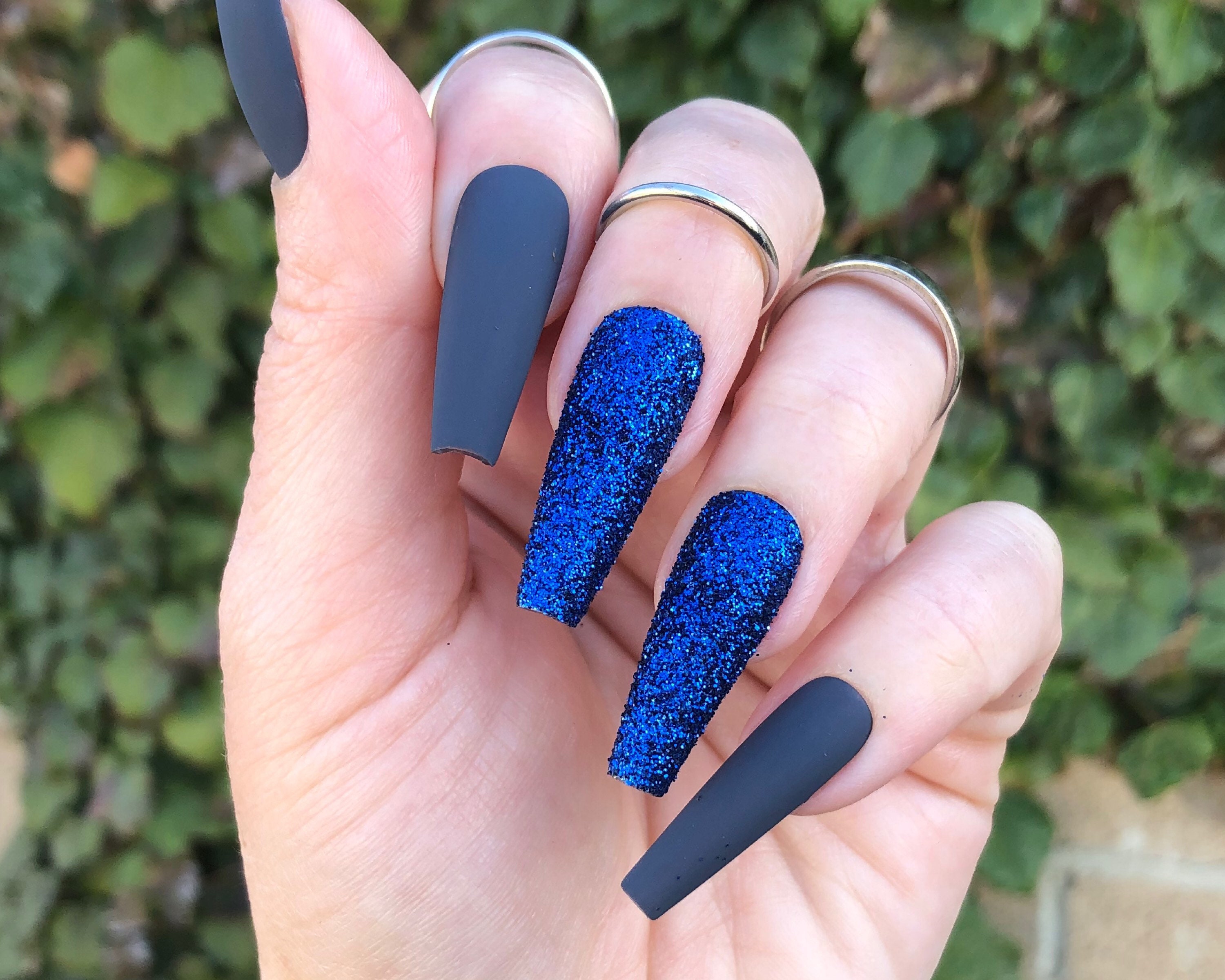 Dusty Blue Nail - Etsy