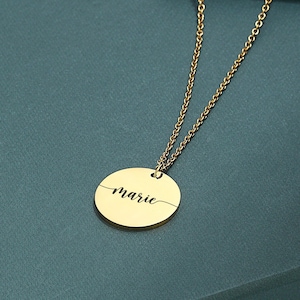 Personalized plate name necklace pendant necklace family chain with desired engraving silver gold-plated with engraving Mother&#39;s Day gift