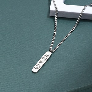 Collar de columna personalizado collar de barra con nombre coordina el regalo de collar de grabado deseado para mamá regalo del Día de la Madre imagen 1